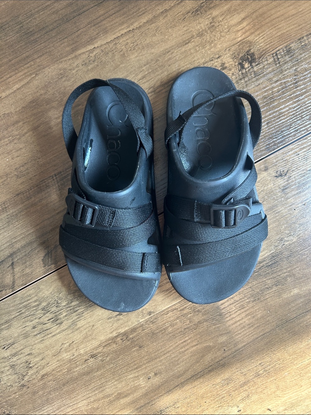 Chaco Black Webbing Strap Sandals